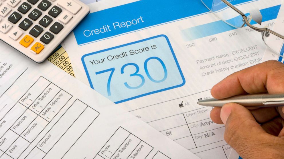 PHOTO: In this undated stock photo, a credit report form on a desk with other paperwork.