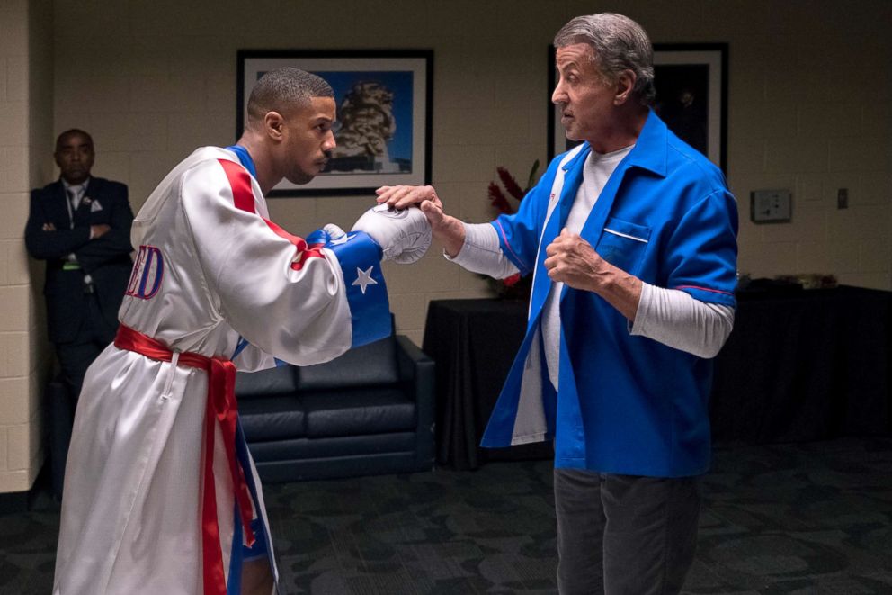 PHOTO: Michael B. Jordan, left, and Sylvester Stallone in a scene from "Creed II."