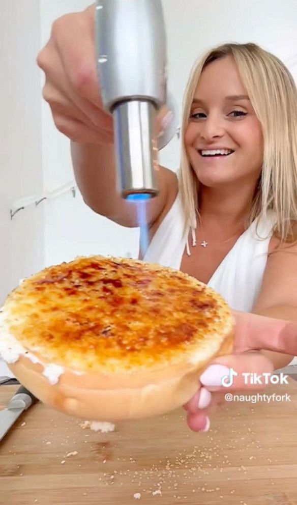 PHOTO: The Naughty Fork makes a crème brûlée bagel.