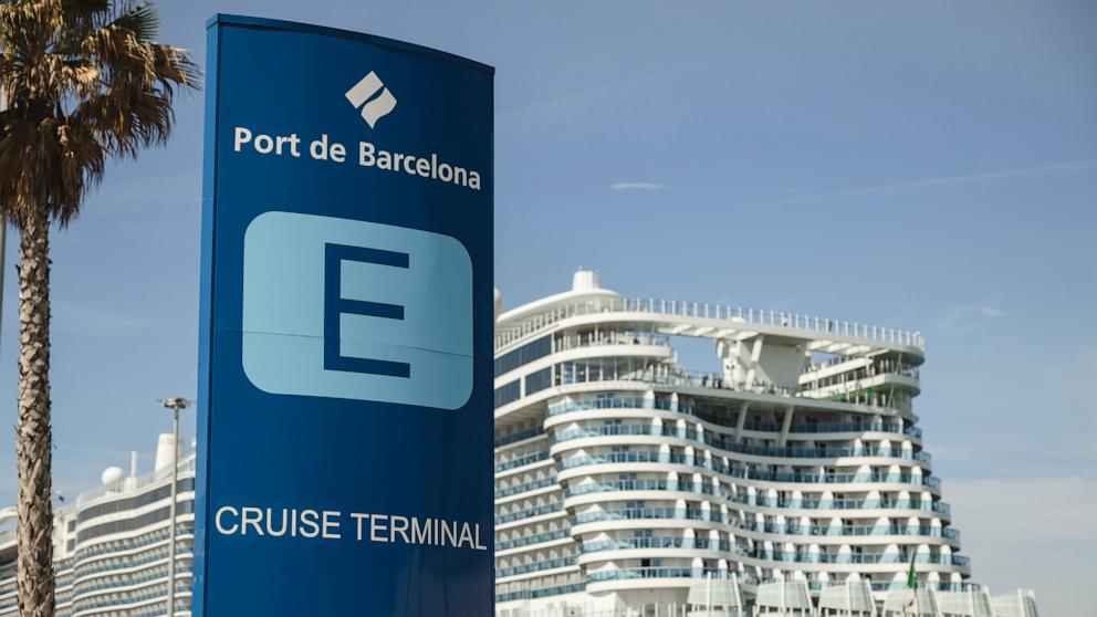 PHOTO: The Costa Smeralda ship, of Costa Cruises company, is docked at the Barcelona Cruise Terminal of the Port of Barcelona on June 12, 2023 in Barcelona, Spain. 