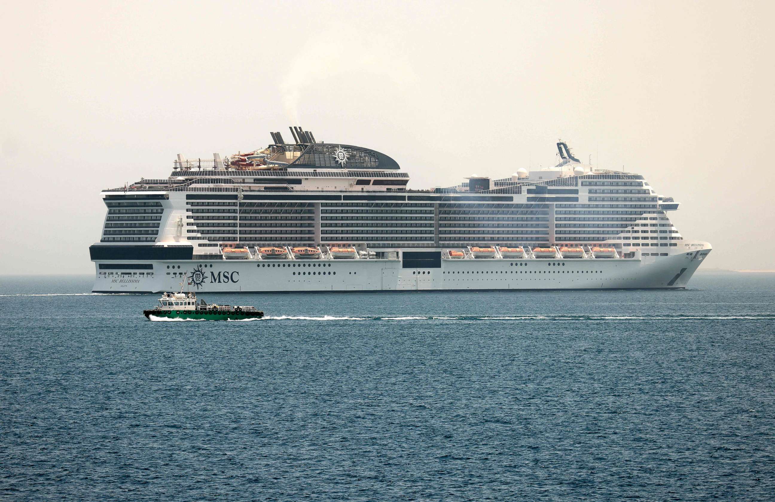 PHOTO: An MSC cruise ship arrives at Dubai's Port Rashid on the Gulf in the United Arab Emirates on June 3, 2022.