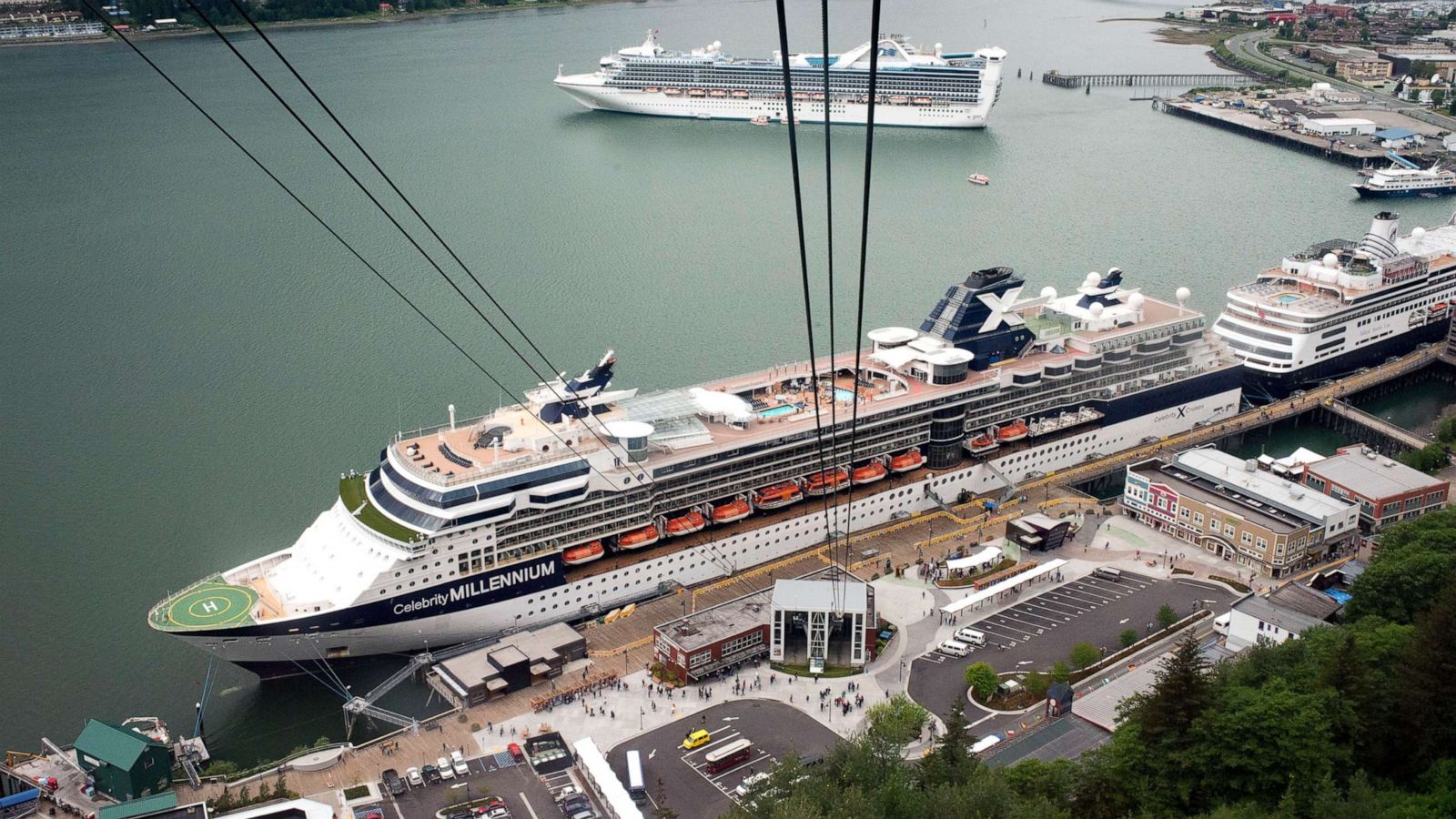 PHOTO: The Celebrity Millennium cruise ship at dock, June 28, 2016, in Juneau, Alaska.