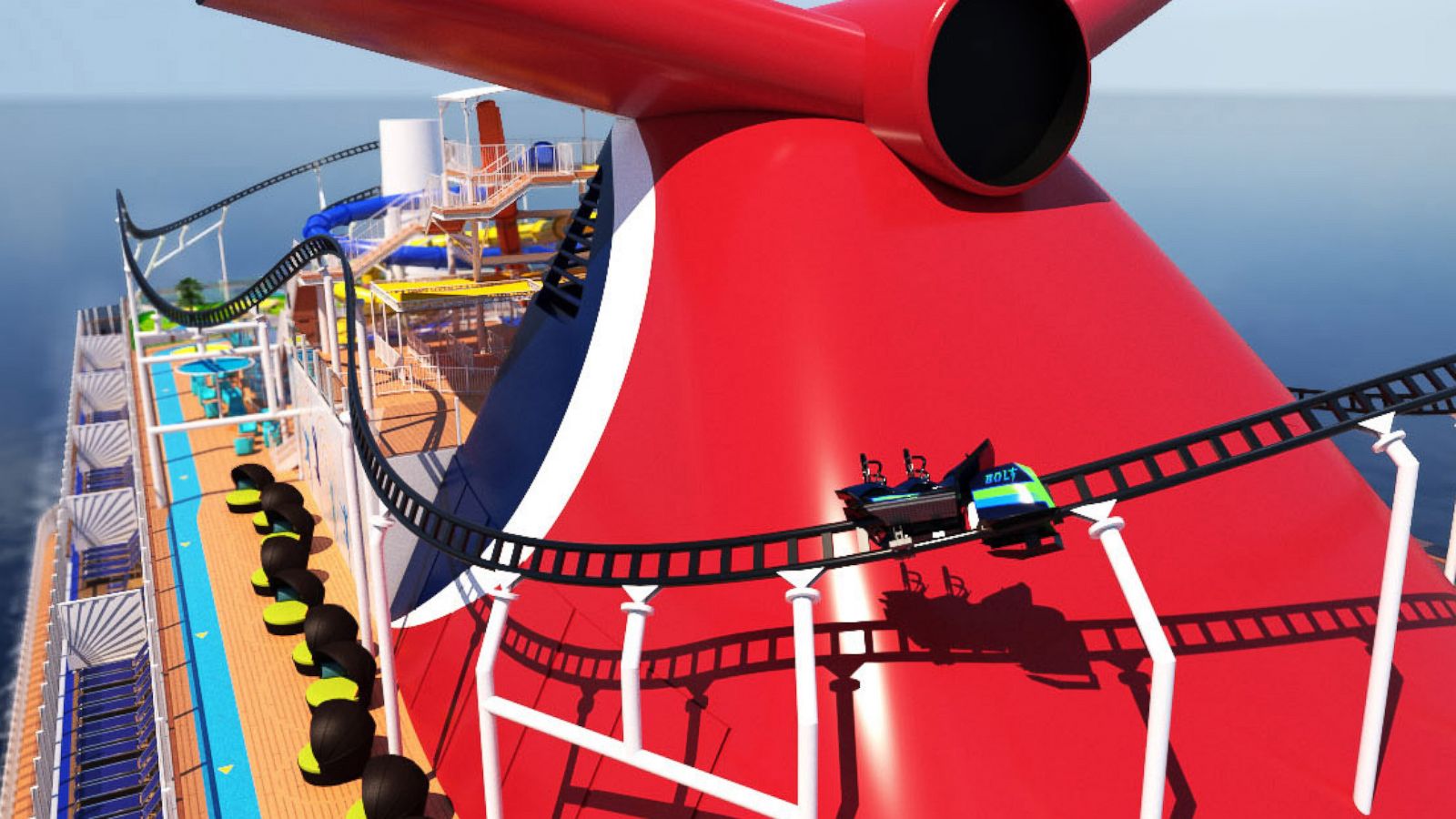 Take a sneak peek at the first ever roller coaster at sea ABC News