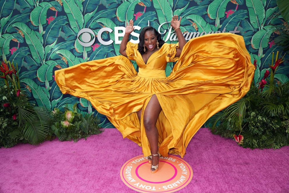 Crystal Lucas-Perry attends 76th Annual Tony Awards, June 11, 2023 at United Palace Theater in New York.