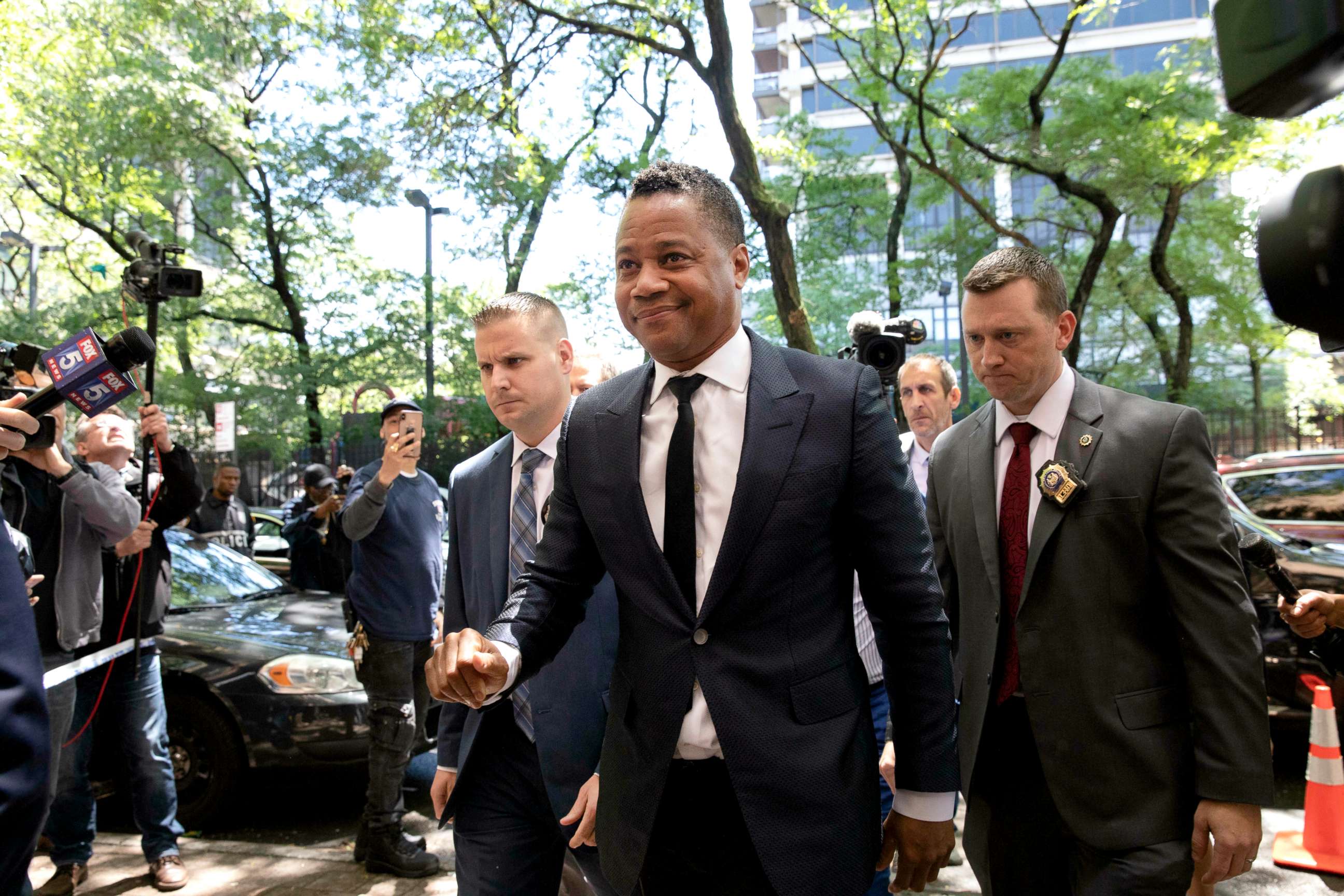 PHOTO: Actor Cuba Gooding Jr. arrives at the New York Police Department's Special Victim's Unit, June 13, 2019. 