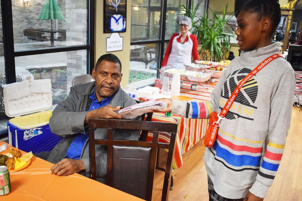 PHOTO: Students from Charles Hart Middle School surprised the seniors at Colony House, a senior home in Washington, D.C., with personalized valentines on Feb. 13, 2019.