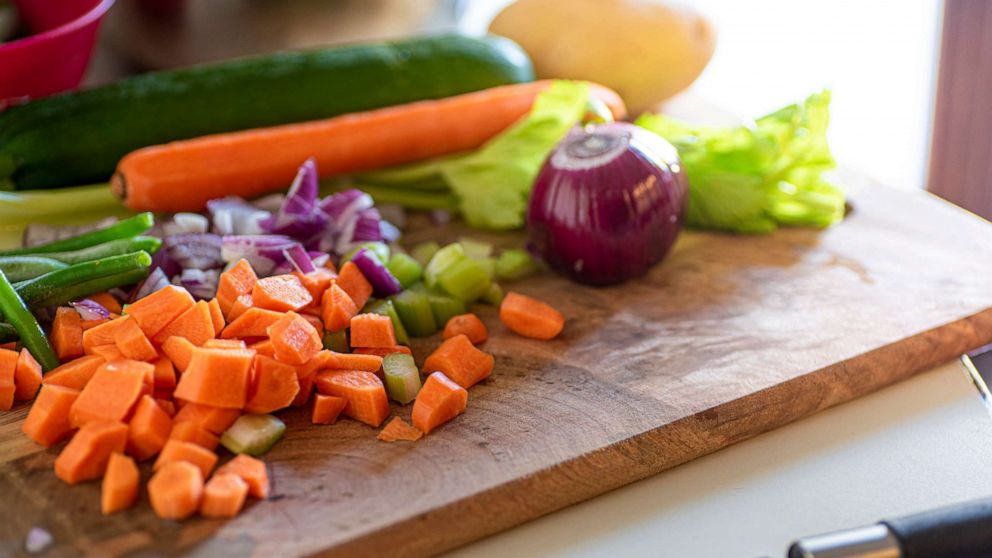 PHOTO: In this undated file photo, vegetables are shown on a cutting board.