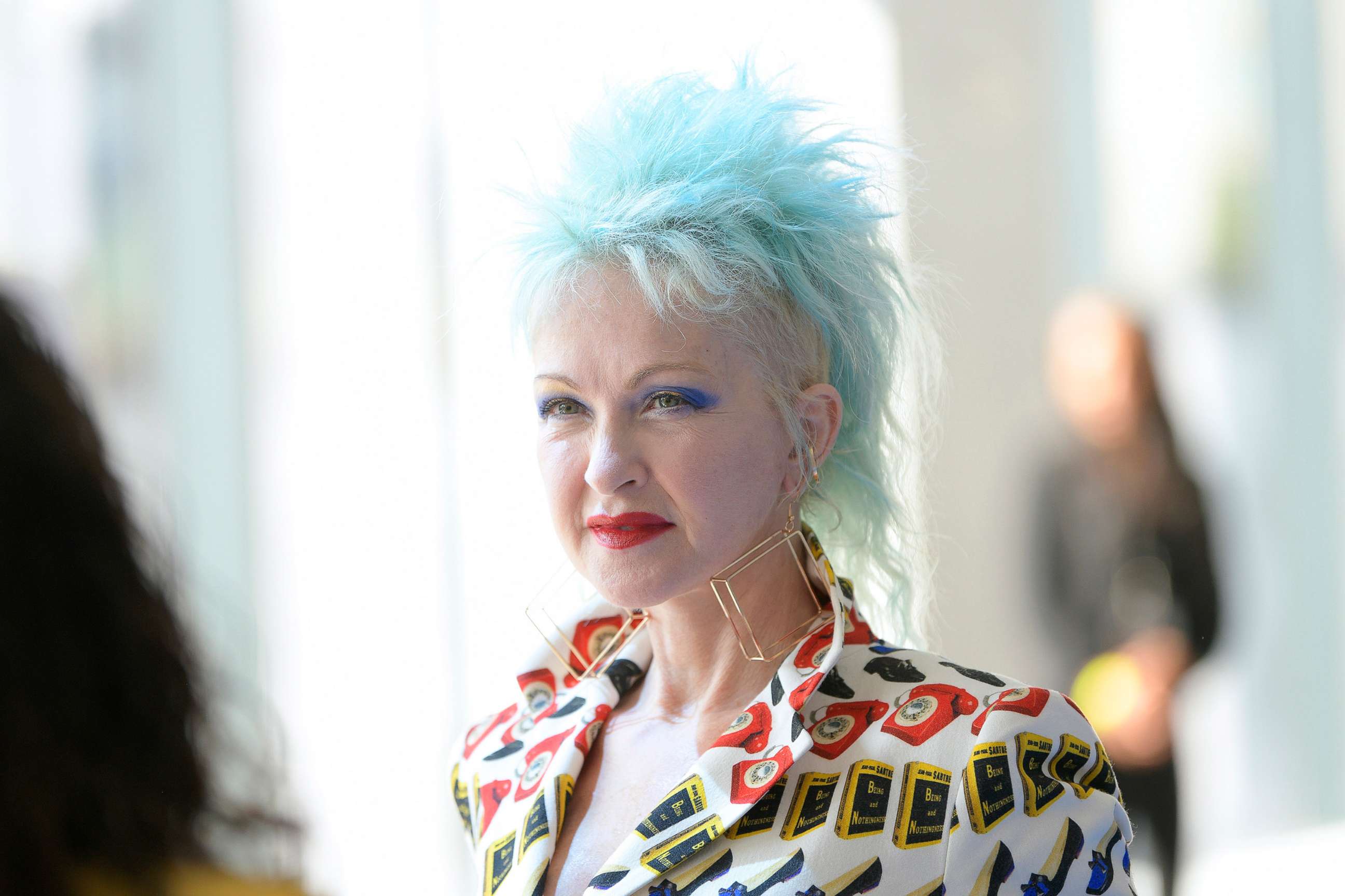 PHOTO: Cyndi Lauper attends Libertine fashion show during New York Fashion Week: The Shows at Gallery II at Spring Studios, Sept. 11, 2019, in New York.
