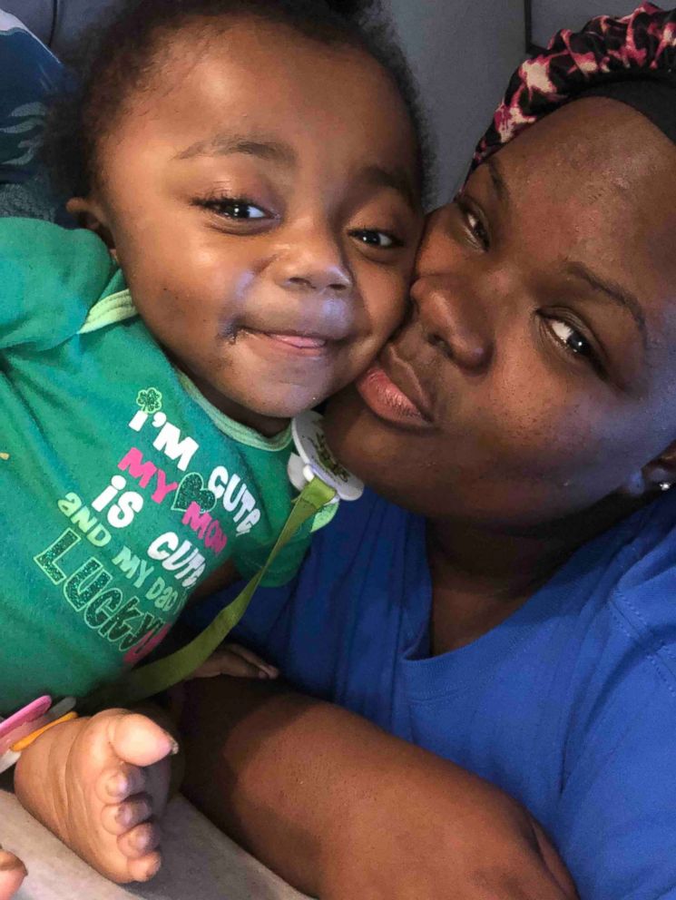 PHOTO: Cyn'niah Burton, 3, poses in a photo with her mom, Destini Jackson of Woodville, Mississippi.