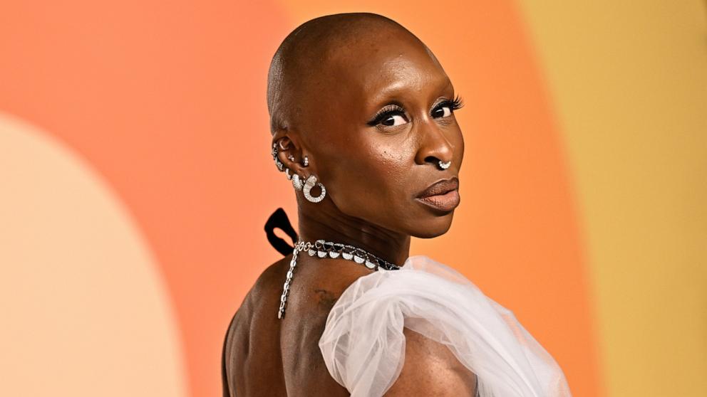 PHOTO: Cynthia Erivo arrives at the Vanity Fair Oscar Party, Mar. 2, 2025, in Beverly Hills, Calif.