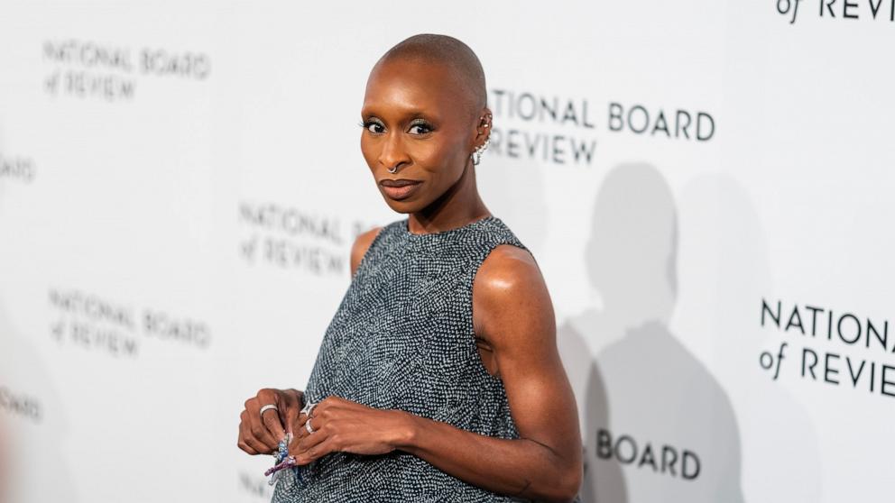 PHOTO: 2Cynthia Erivo attends the 2025 National Board Of Review Gala at Cipriani 42nd Street on Jan. 7, 2025 in New York City.