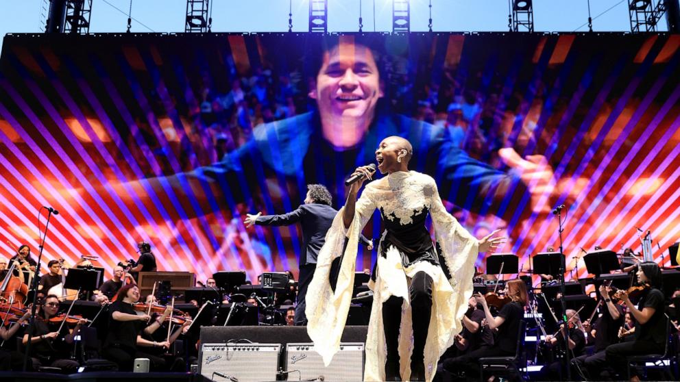 PHOTO: Cynthia Erivo performs with Gustavo Dudamel & LA Phil during the 2025 Coachella Valley Music and Arts Festival on April 19, 2025 in Indio, California.