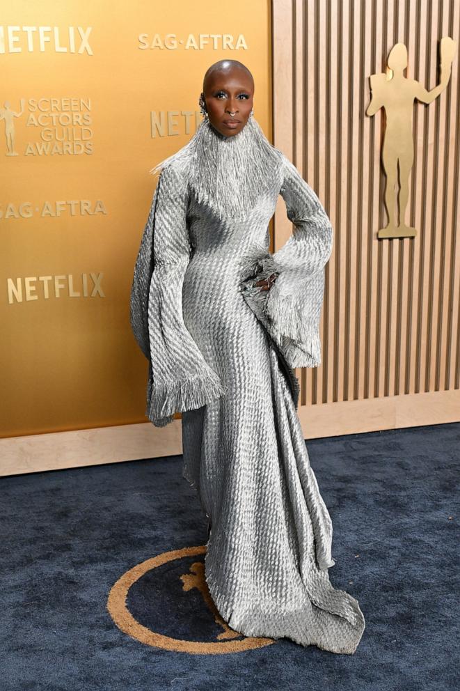 PHOTO: Cynthia Erivo arrives for the 31st Annual Screen Actors Guild awards at the Shrine Auditorium in Los Angeles, February 23, 2025.