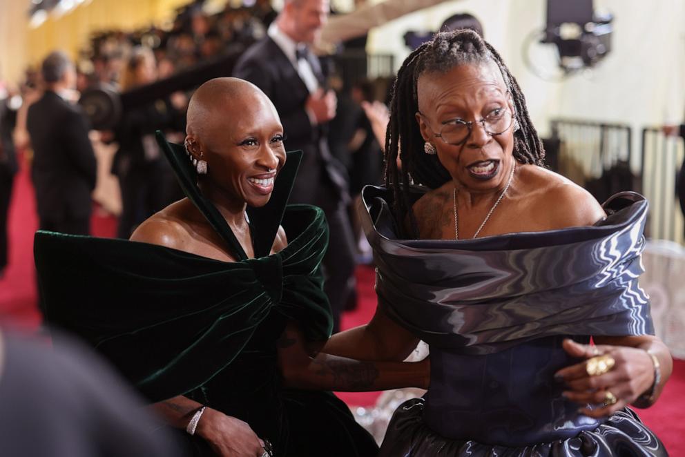 PHOTO: Cynthia Erivo and Whoopi Goldberg at the oscars, March 2, 2025.