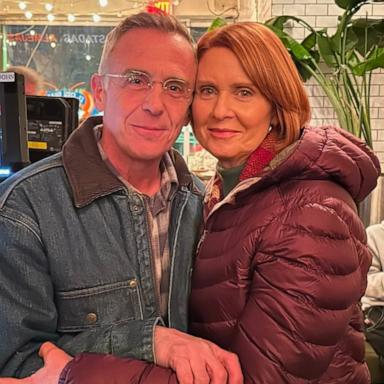 PHOTO: Caption: David Eigenberg and Cynthia Nixon in a photo Nixon shared to Instagram on Feb. 12, 2025.