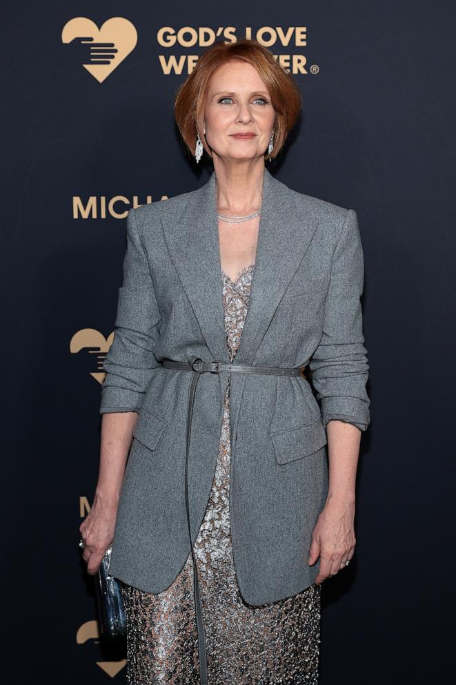 PHOTO: Cynthia Nixon attends the God's Love We Deliver Golden Heart Awards at Cathedral of St. John the Divine on Oct. 21, 2024, in New York.