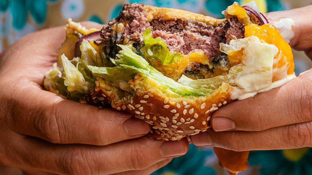 PHOTO: A cheeseburger from Chef David Nayfeld's new cookbook called “Dad, What’s for Dinner?”