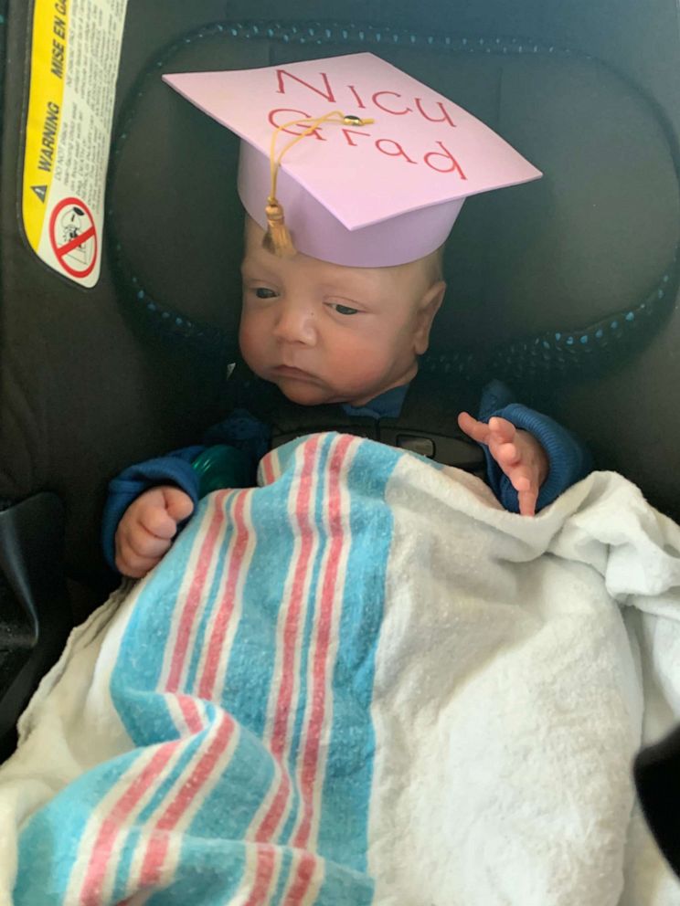 PHOTO: Dylan Askew heads home from the NICU after 47 days in Florida. He was cared for in the neo-natal intensive care unit at Winnie Palmer Hospital for Women and Babies, in Orlando. 