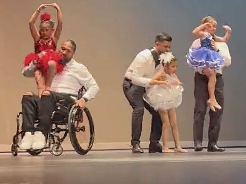 The story behind viral video of dad in wheelchair dancing with daughter  onstage - ABC News