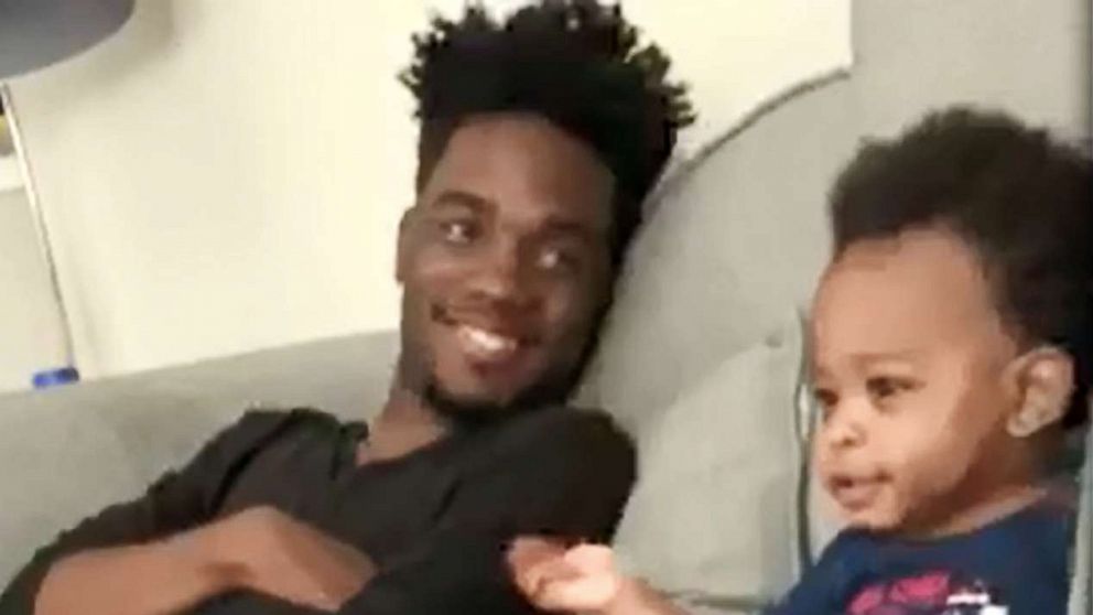 PHOTO: Shanieke Pryor shared footage of her son Kingston and dad DJ Pryor sitting on the couch while watching TV and engaging in hilarious conversation on June 4, 2019.