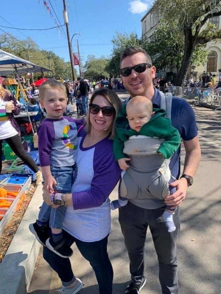 PHOTO: Sean Cosgrove of New Orleans, Louisiana, earned his degree from the Lindner College of Business at the University of Cincinnati. Here he appears in a photo with his wife Kassie Cosgrove and children Nolan, 3 and Callan, 1.