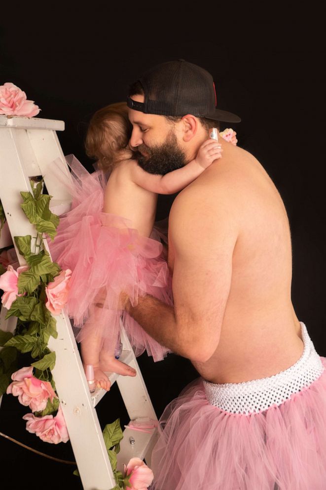 PHOTO: Casey Fields of Kilgore, Texas, and his daughter Lyla, 1, participated in the photo session shot by Jenn Floyd Photography. The photos were shared on Facebook by 50,000 people.