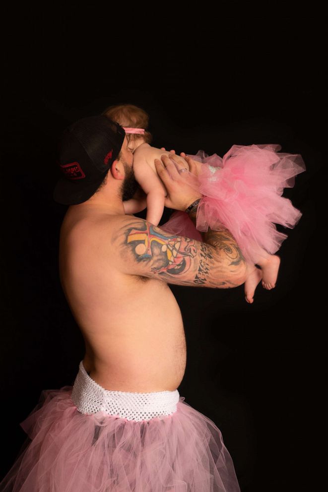 PHOTO: Casey Fields of Kilgore, Texas, and his daughter Lyla, 1, participated in the photo session shot by Jenn Floyd Photography. The photos were shared on Facebook by 50,000 people.