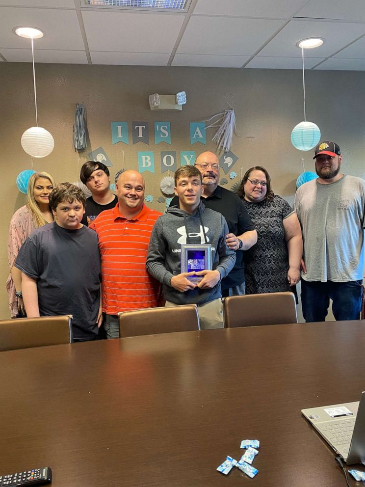 PHOTO: Chad and Paul Beanblossom of Pigeon Forge, Tennessee, adopted their son Michael over a Zoom call as court proceedings have come to a halt amid the coronavirus pandemic. 