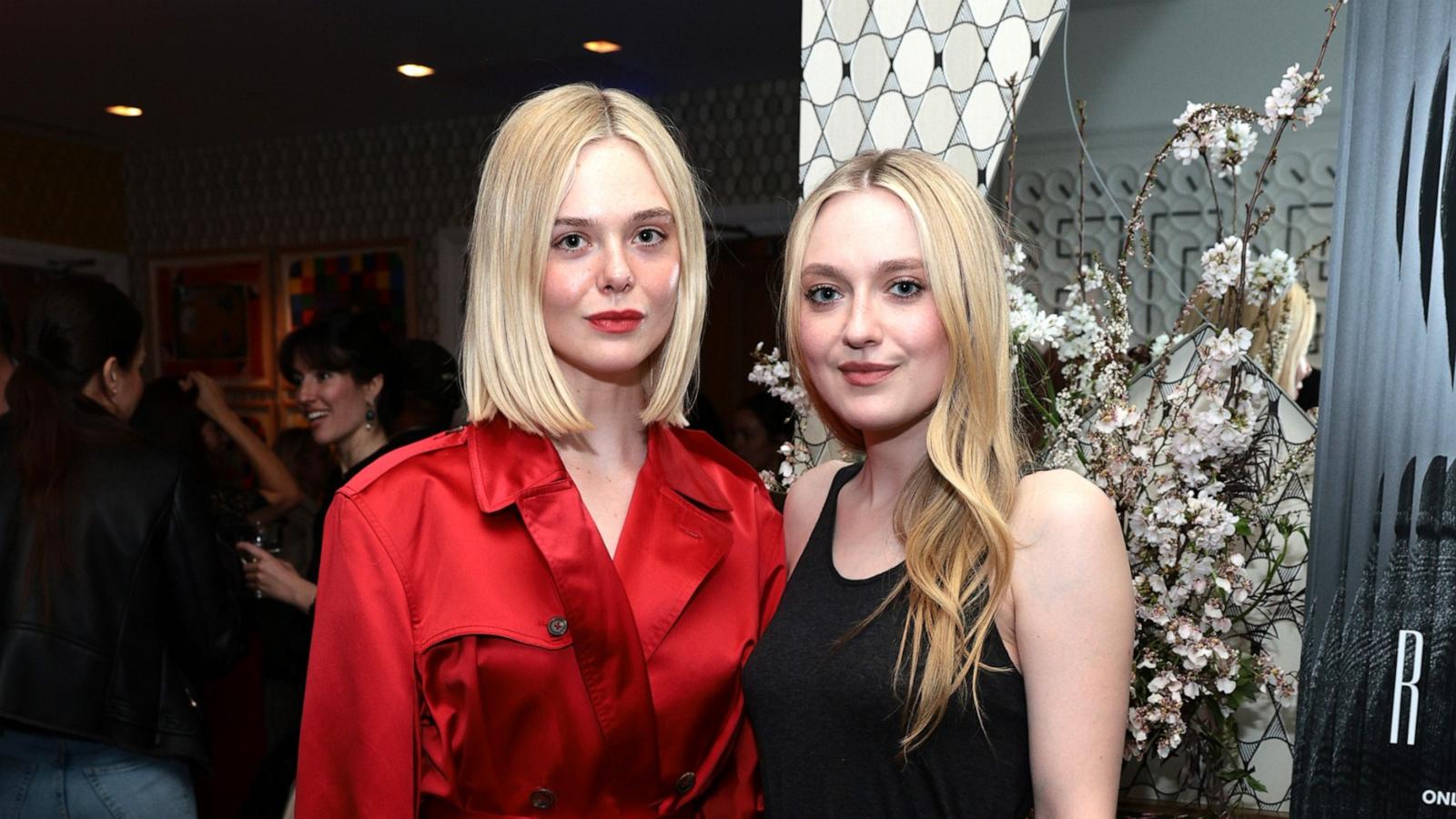 PHOTO: Elle Fanning and Dakota Fanning attend Netflix's Ripley NY Tastemaker event at Crosby Street Hotel on March 26, 2024, in New York.