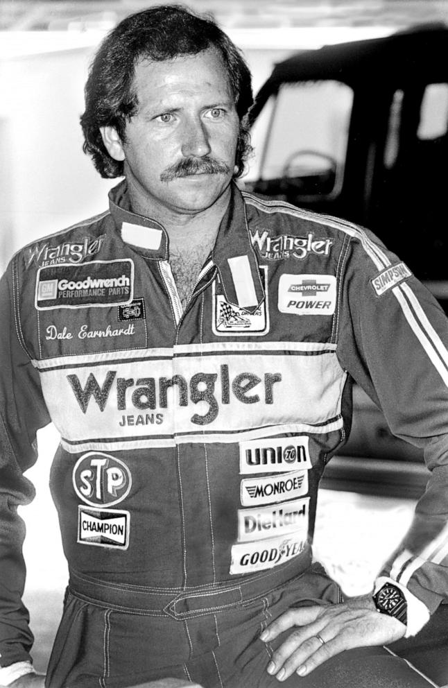 PHOTO: In this February 1983 file photo, NASCAR driver Dale Earnhardt Sr. stands in the speedway garage prior to the start of the 1983 Daytona 500 stock car race at Daytona International Speedway in Daytona Beach, Fla.