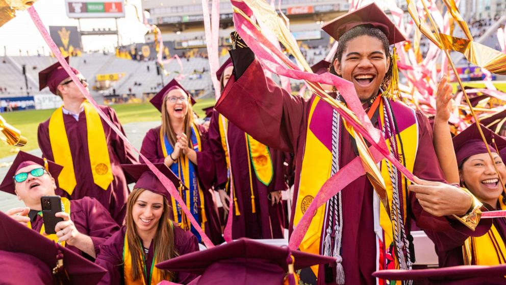 PHOTO: Dallas Salas graduated from Arizona State University in December, 2023, at the age of 18.