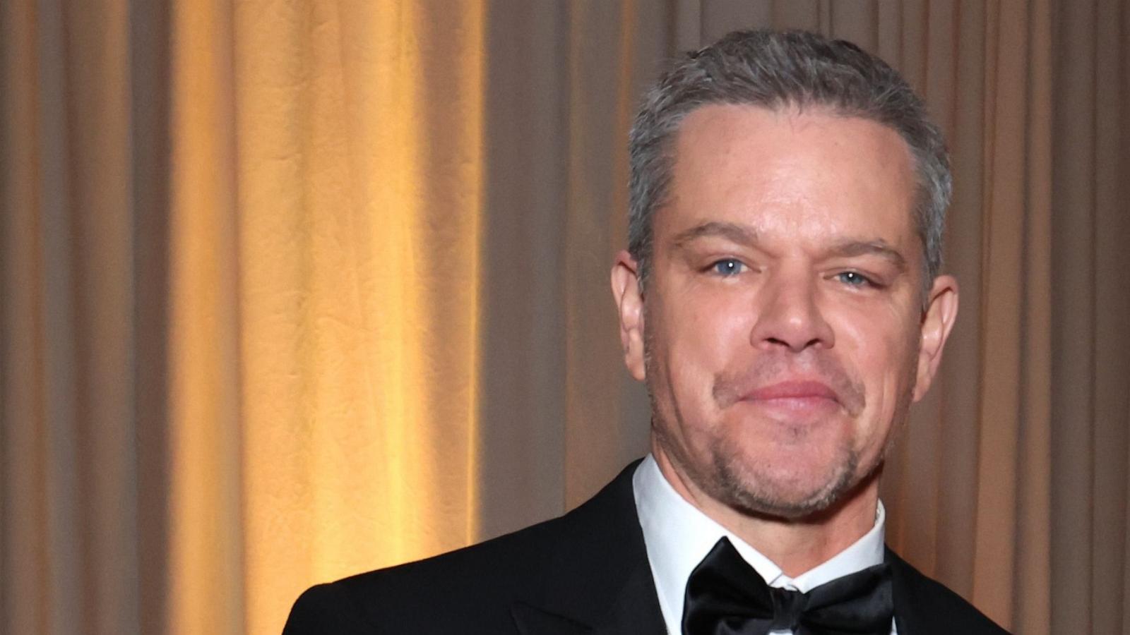 Matt Damon shows off gray hair at Golden Globes ABC News