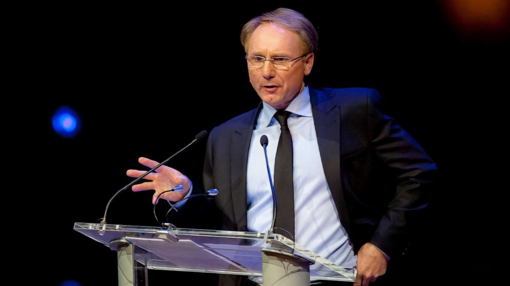 PHOTO: Author, Dan Brown speaks to the audience at Lincoln Center on May 15, 2013 in New York.