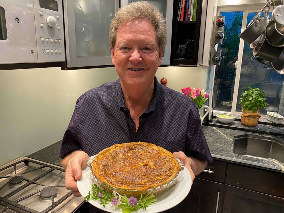 PHOTO: Dan McCarthy proudly serves his classic Quiche Lorraine ahead of Easter brunch. 