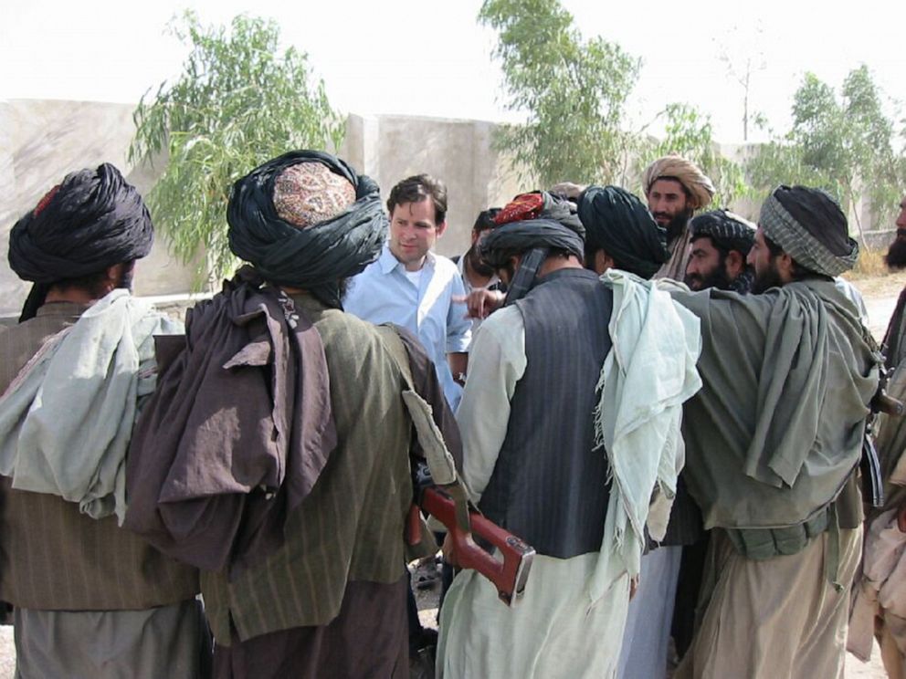 PHOTO: Dan Harris, pictured in 2001 with Taliban forces, covered the war in Afghanistan for ABC News.