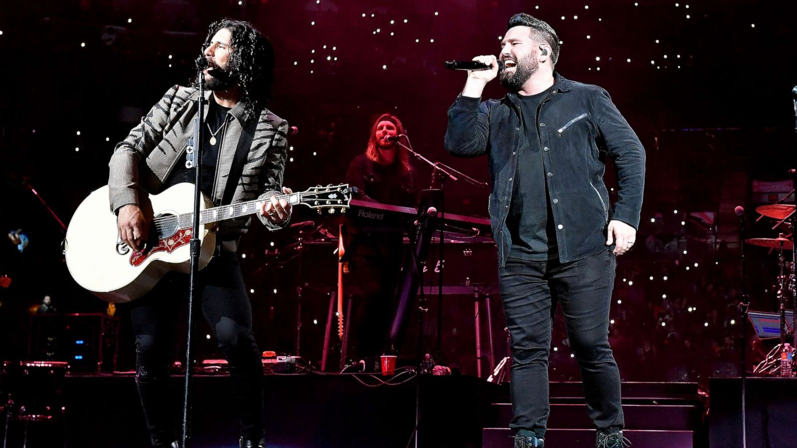 PHOTO: Dan Smyers and Shay Mooney of Dan + Shay perform onstage during the Bud Light Super Bowl Music Fest on Feb. 1, 2020 in Miami, Fla.