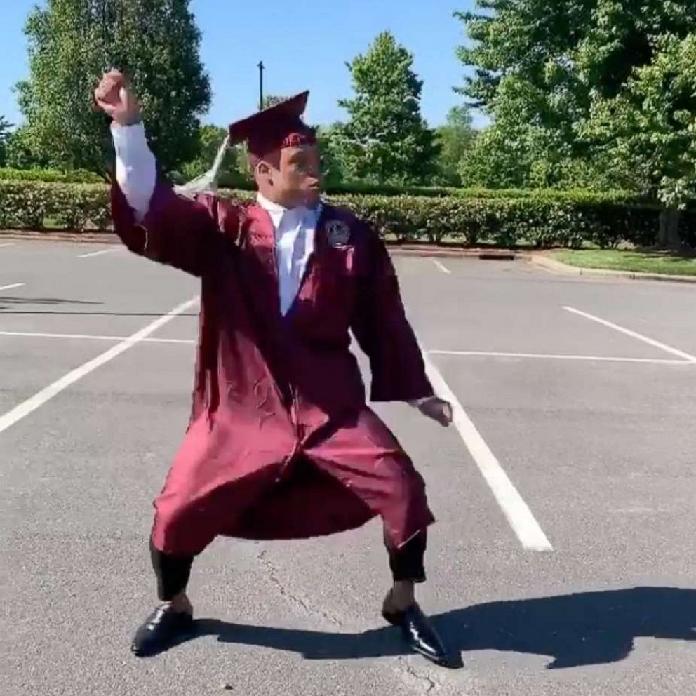 VIDEO: College graduate couldn’t have a senior walk, so he did a senior walk dance instead 