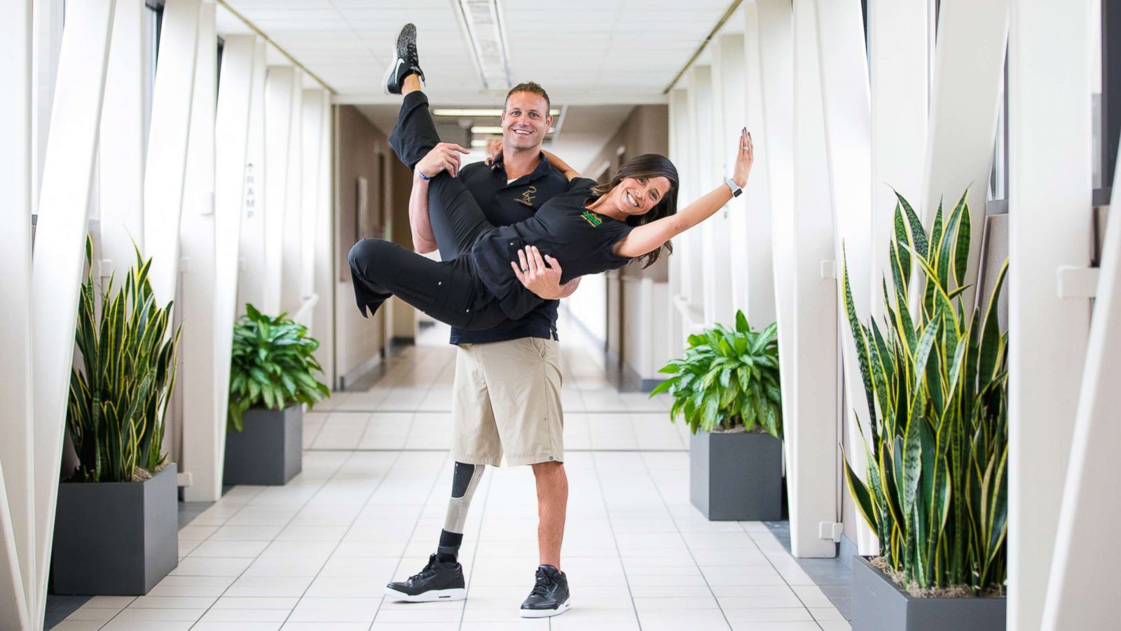 PHOTO: Chris Kommer, 32, a former Mary Free Bed patient who lost his leg when he was 8 years old is actively involved in Mary Free Bed's Wheelchair & Adaptive Sports Program. He is pictured with his dance partner Andrea Dennis.