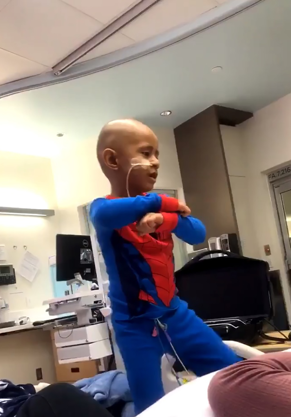 PHOTO: Solomon Haufano, 5, is spreading smiles with his epic Michael Jackson dance moves while he receives treatment to fight cancer at Seattle Children's Hospital.