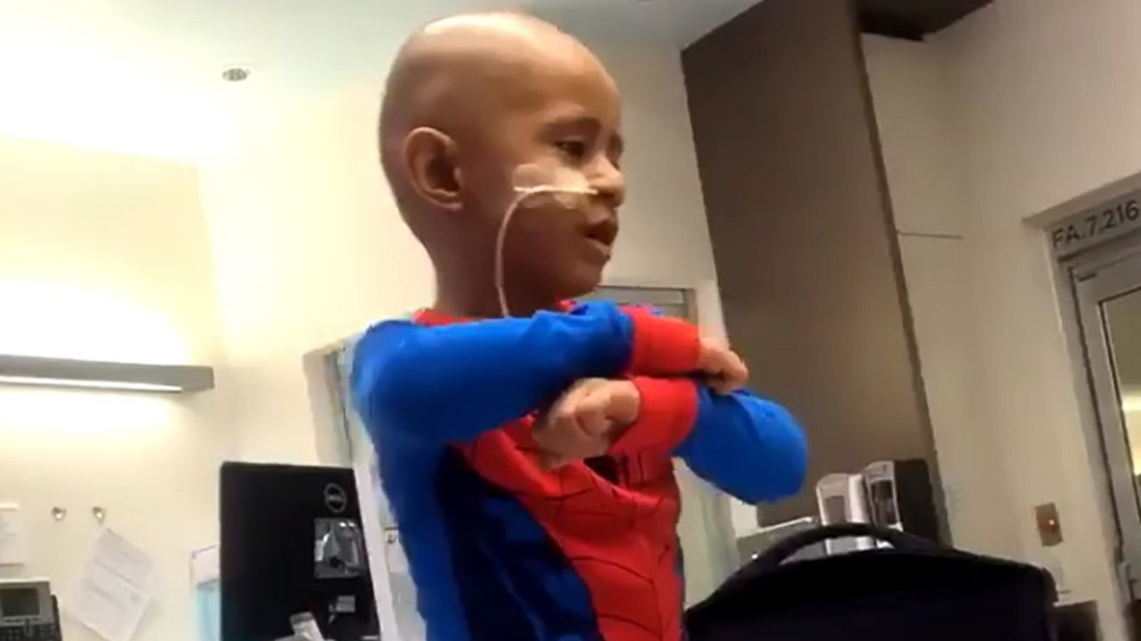 PHOTO: Solomon Haufano, 5, is spreading smiles with his epic Michael Jackson dance moves while he receives treatment to fight cancer at Seattle Children's Hospital.