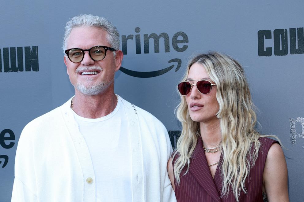 PHOTO: Eric Dane and Janell Shirtcliff attend Prime Video's "Countdown" premiere at the Harmony Gold theatre in Los Angeles, June 18, 2025.