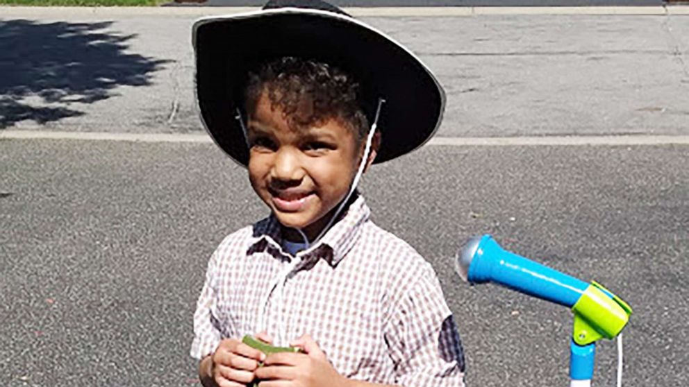 PHOTO: Four-year-old Daniel Brundidge wearing cowboy gear inspired by Lil Nas X.