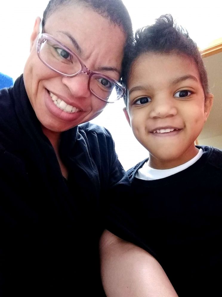 PHOTO: Sheletta Brundidge takes a selfie of her and her son Daniel Brundidge.