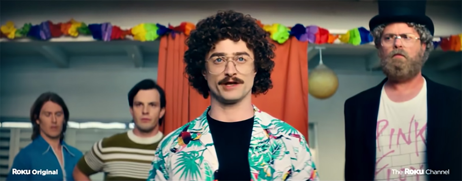 PHOTO: Daniel Radcliffe as Weird Al in upcoming biopic on The Roku Channel.