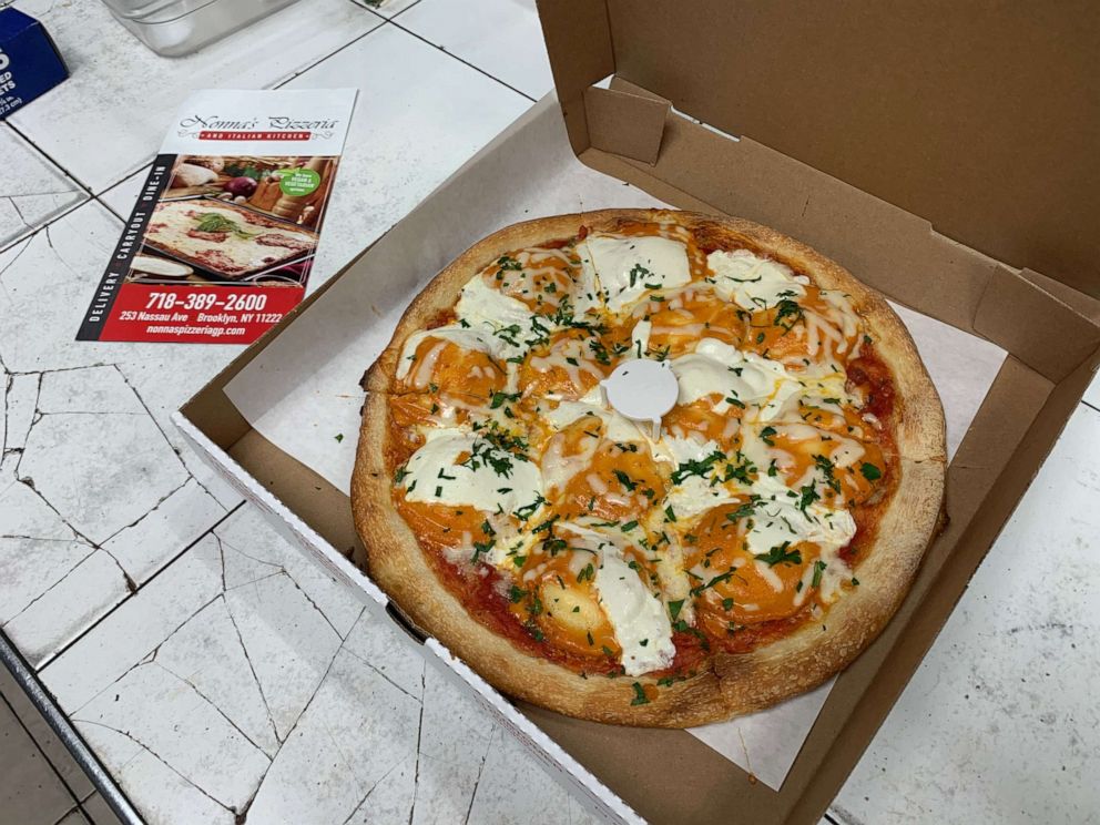 PHOTO: A vodka ravioli pizza from Da Nonna Rosa in Brooklyn, New York.