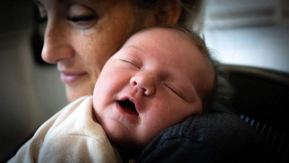 PHOTO: Rebecca Mahota delivered her newborn daughter Summer on her due date of Aug. 8, 2024.