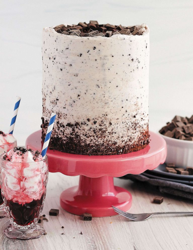 PHOTO: A dark chocolate huckleberry shake cake from Mandy Merriman's new cookbook.