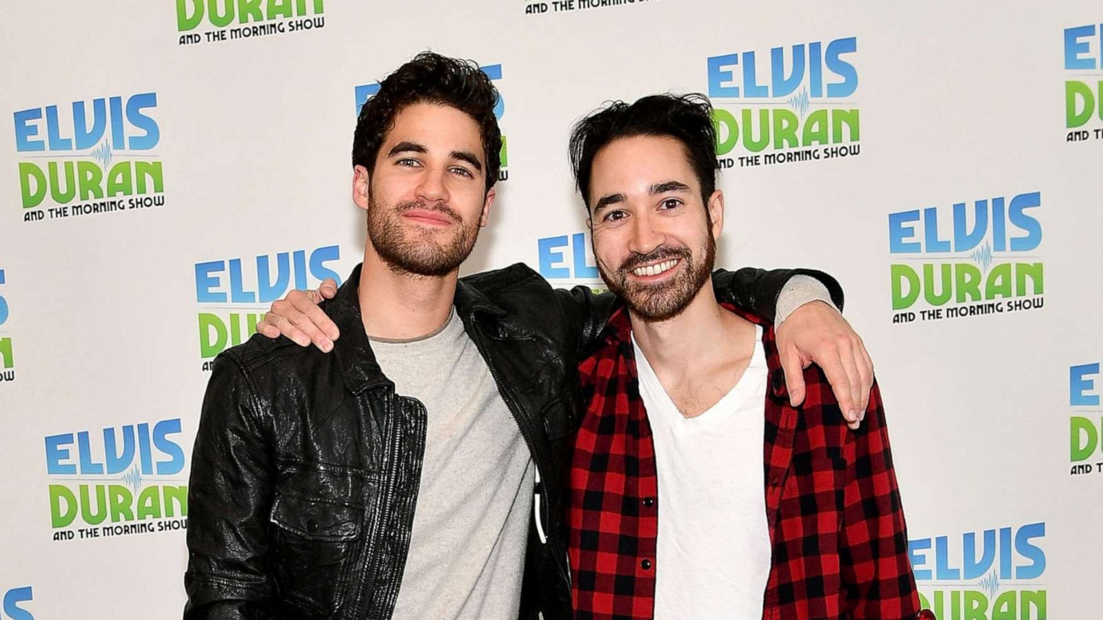 PHOTO: Darren Criss and Chuck Criss, right, visit "The Elvis Duran Z100 Morning Show" at Z100 Studio, March 9, 2017, in New York City.