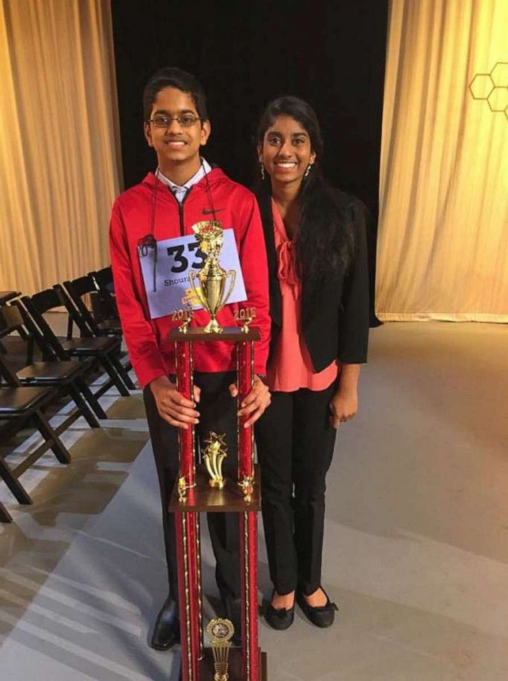 PHOTO: Two former Scripps National Spelling Bee competitors, siblings Shobha Dasari, 19, and Shourav Dasari, 17, organized an online spelling bee this year.