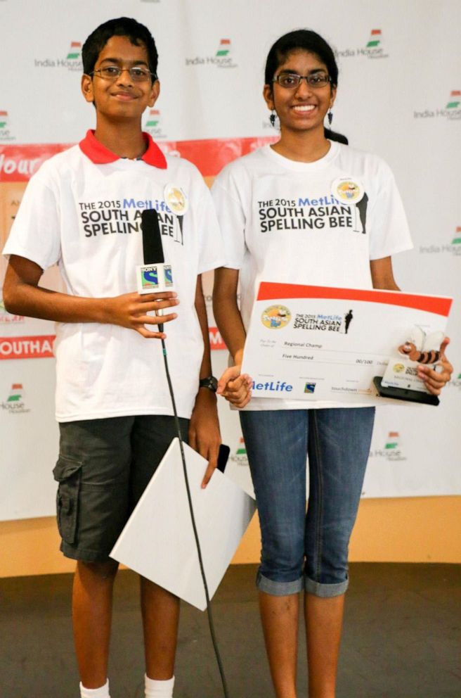 PHOTO: Two former Scripps National Spelling Bee competitors, siblings Shobha Dasari, 19, and Shourav Dasari, 17, organized an online spelling bee this year.